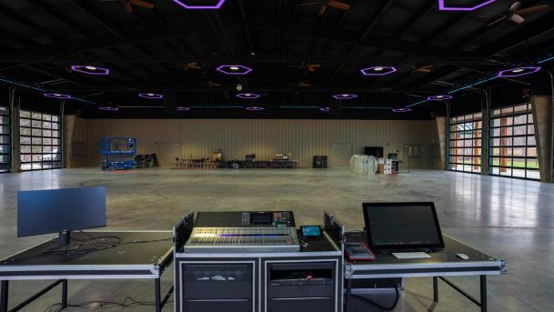 venue sound system set up